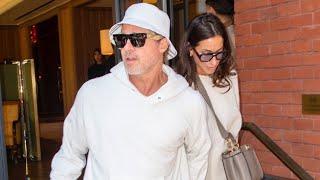 Brad Pitt SCOFFS at Reporters Question in New York City