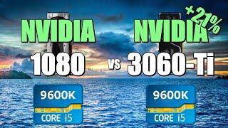 1080 vs 3060-Ti - 9600K  CSGO  Fortnite  PUBG  GTAV  Overwatch.