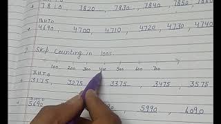 Skip counting in10s  100s   1000s