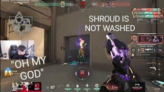 SEN TenZ reacts to SHROUDs human AIMBOT