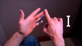 How to sign the alphabet in British Sign Language BSL - Right handed - Signer point of view