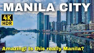 Manila City Philippines - Walking Tour 4K  Intramuros Jones Bridge & Binondo-Intramuros Bridge