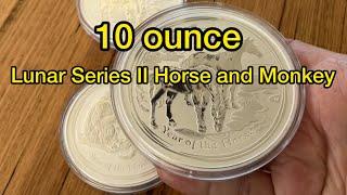 Lunar series II Horse and Lunar Monkey 10oz 2016 Libertads
