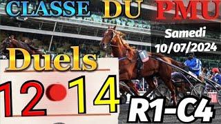 Pronostic PMU  Base Solide du quinté du samedi 13072024 R1-C4 Prix du Palais de Chaillot