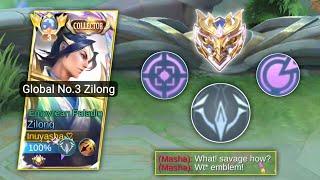 WHEN GLOBAL ZILONG USE THIS ULTRA PRO EMBLEM WTF DAMAGE AUTO GARBAGE 