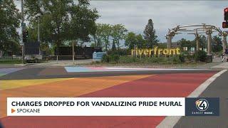 Charges dropped for vandalizing Pride mural