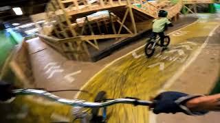 5 year old twin brothers take on XC loop at Rays Indoor Mountain Bike Park