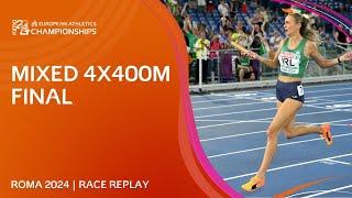 HISTORIC gold for Ireland  Mixed 4x400m relay replay  Roma 2024