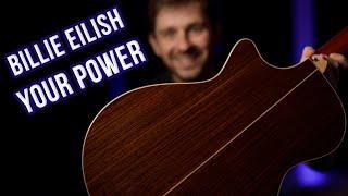 Billie Eilish Your Power Guitar Lesson Late Show Version