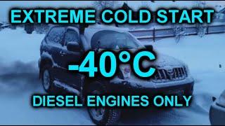 EXTREME DIESEL COLD START compilation  -40*C  s.2 ep.44  Запуск дизельного двигателя в мороз -40