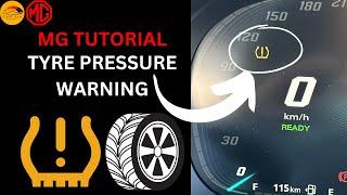 MG Tutorial - Tyre Pressure Monitoring System - How to Check Pump Reset - EVERYTHING EXPLAINED