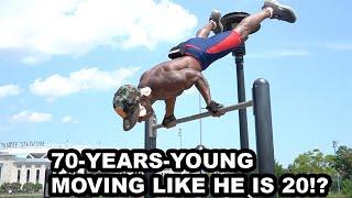 70 Year old STRONG MAN shares Calisthenics workout & Knowledge to stay forever young ft Loaded Lux