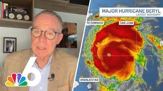 John Morales explains records Hurricane Beryl has broken