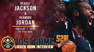Reggie Jackson & DeAndre Jordan Post Game Locker Room Interview vs. Pistons 