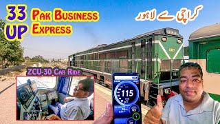 33UP Flying Train Journey From Karachi to Lahore  Fastest ZCU-30 Cab Ride  Pakistan Railways