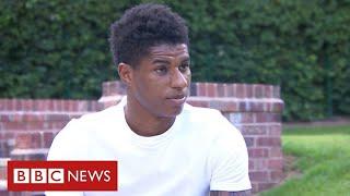 Marcus Rashford tells of childhood poverty in campaign for free school meals - BBC News