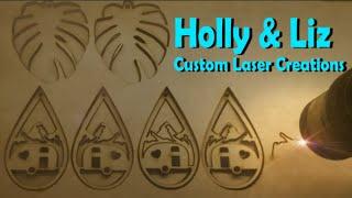 Custom Laser Creations Wood Jewelry  Holly and Liz