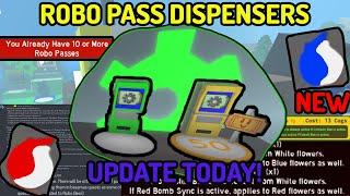 Robo Pass Dispensers Update TODAY  Bee Swarm Simulator Test Realm 2022