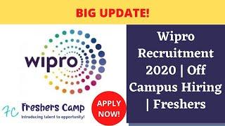 Wipro Recruitment 2020  Off Campus Hiring  Freshers