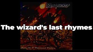 THE WIZARDS LAST RHYMES LYRICS  RHAPSODY ON FIRE