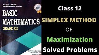 Class 12 Simplex Method of Maximization Linear Programming Problem  5 marks Question  Must Watch