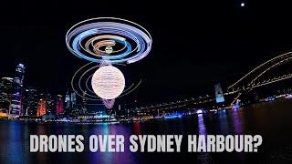 Drone Show over Sydney Harbour  VIVID 2023