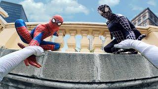 Team SPIDER-MAN vs VENOM Fighting Bad Guys In Real Life  Aciton POV 