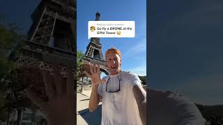 Its ILLEGAL to FLY a DRONE at the Eiffel Tower #shorts