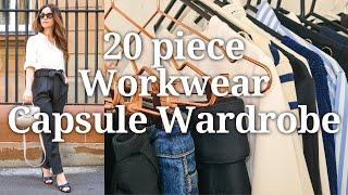 Work wear capsule wardrobe 2022  20 piece collection