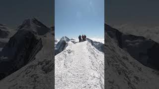 Massentourismus  Gipfel überfüllt #breithorn #bergsteigen #shorts #climbing