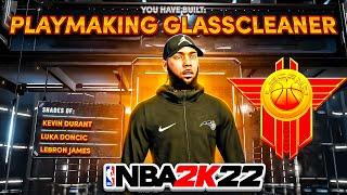 NEW PLAYMAKING GLASS CLEANER BUILD at LEGEND IS INSANE ON NBA 2K22 NEWEST PLAY GLASS BUILD