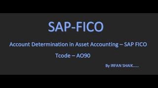 Account Determination in Asset Accounting - AO90