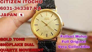 SOLD CITIZEN ITOCHU DRESSWATCH GOLD DIAL SNOWFLAKE COLLECTIBLE FULLSET MULUS FOLLOW IG LakoneWatch