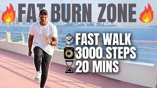 20 Minute Fat Burn Workout - Speed Walk 3000 steps