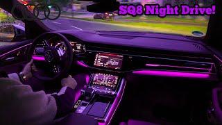 2025 Audi SQ8 Night Drive Full Review Pov drive with 507HP V8