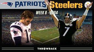 Rookie Ben Ends Brady & Belichicks 21 Game Win Streak Patriots vs. Steelers 2004 Week 8