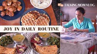 Day in a Life of an Indian Homemaker  Daily Cooking Vlog  Vegetarian Thali & Healthy Breakfast