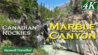 Marble Canyon Kootenay National Park - British Columbia BC Canada 4K