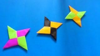 Cara Membuat Origami Shuriken Ninja 4 Bintang  Origami Shuriken Ninja