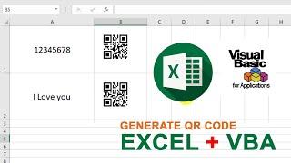 How to create QR code in Excel using VBA code and Google APIs