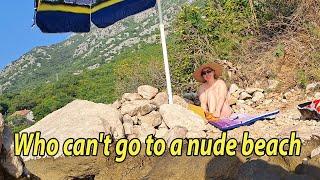 Who cant go to a nude beach. naturism and nudism. Mila naturist.