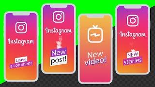 Instagram footage green screen and Alpha Channel free  Leave a comment new post stories video