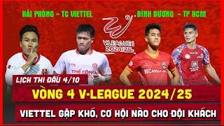  Lịch Thi Đấu Vòng 4 V-League 202425 Hôm Nay 410  Viettel Gặp Khó Bình Dương Tiếp TP HCM