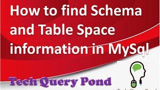 How to find Schema and Table Space information in MySql