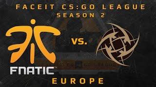 Fnatic vs NIP - de_dust 2 WEEK 6 FACEIT CSGO League Season 2