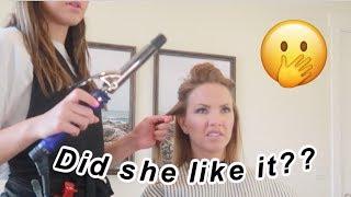 cutting my moms hair  Alyssa Mikesell