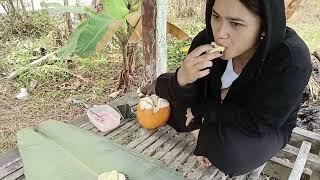 coba durian bakar.. ternyata uwenak poll