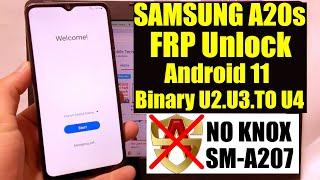 Samsung Galaxy A20s Frp Bypass Android 11 Without Pc  Samsung A207F Google Account Bypass U3 U4