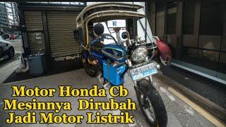 Motor Honda CB Mesinnya Dirubah Jadi Motor Listrik