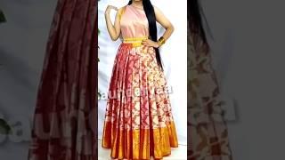 Long dress saree Styles